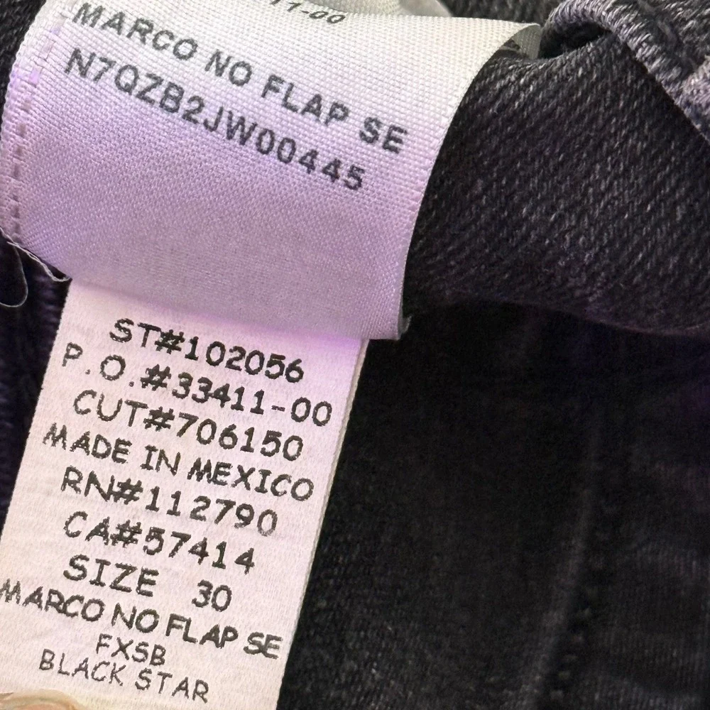 True Religion Relaxed Taper Jeans‎ Mens 30 Black Whiskered Distressed Streetwear